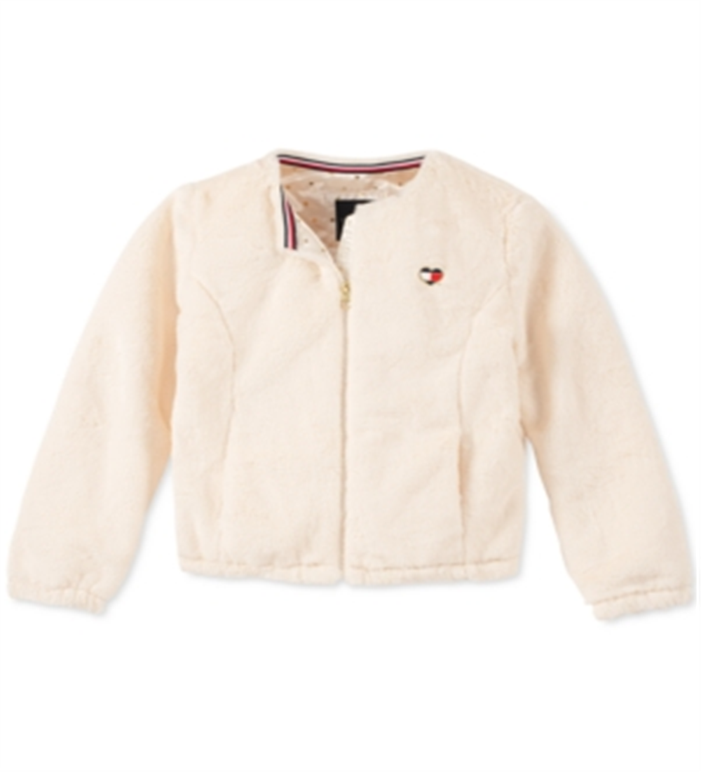 Tommy Hilfiger Toddler Girl's Faux Fur Jacket Brown Size 3T
