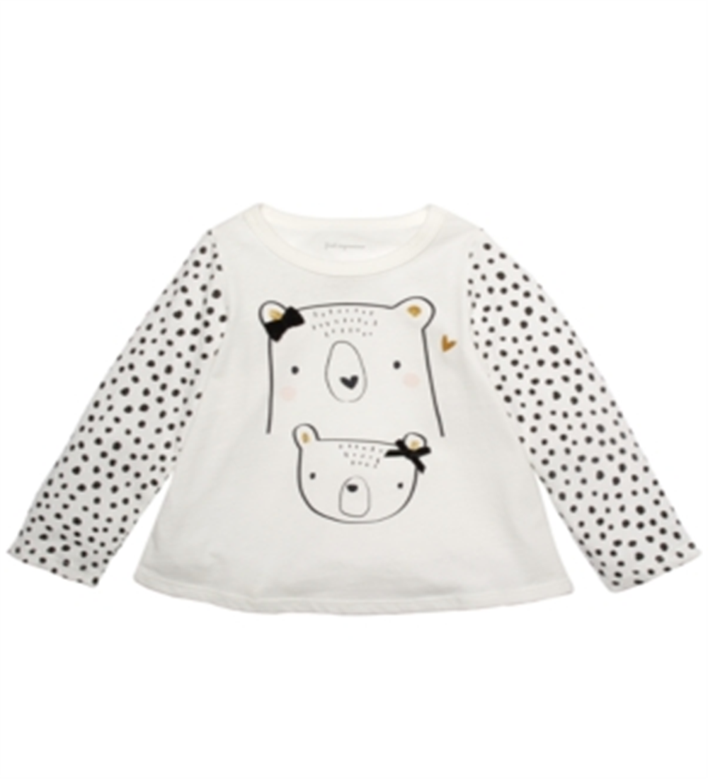 First Impressions Toddler Girl's Cotton Bears T-Shirt White Size 2T