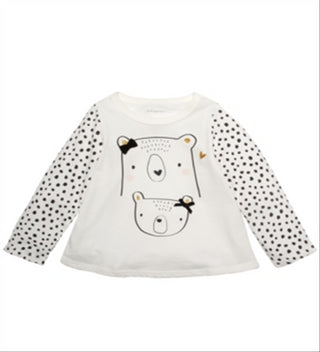 First Impressions Toddler Girl's Cotton Bears T-Shirt White Size 2T