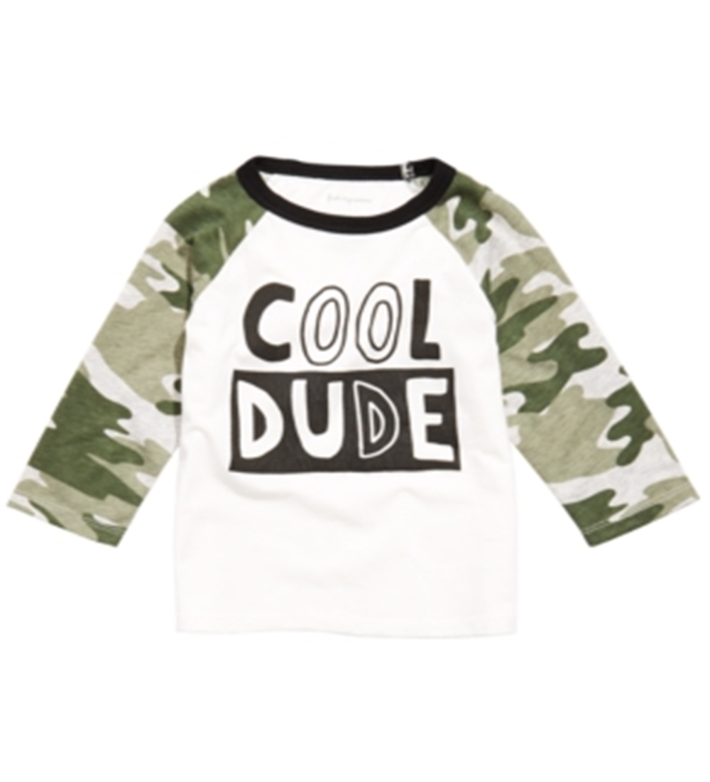 First Impressions Baby Boy's Cotton Colorblocked Raglan Graphic Print T-Shirt White Size 24MOS