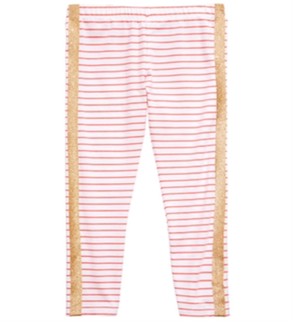 Epic Threads Little Girl's Glitter Stripe Leggings Brown Size 5