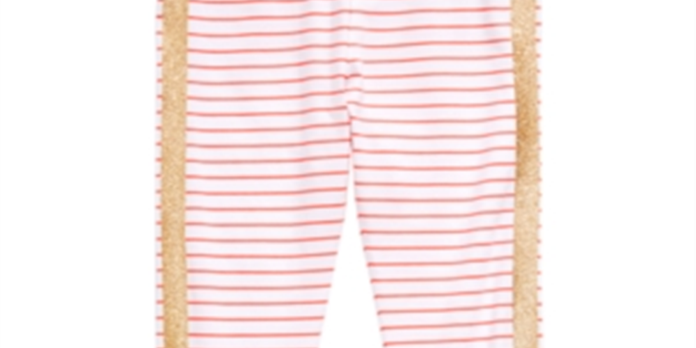 Epic Threads Little Girl's Glitter Stripe Leggings Brown Size 5