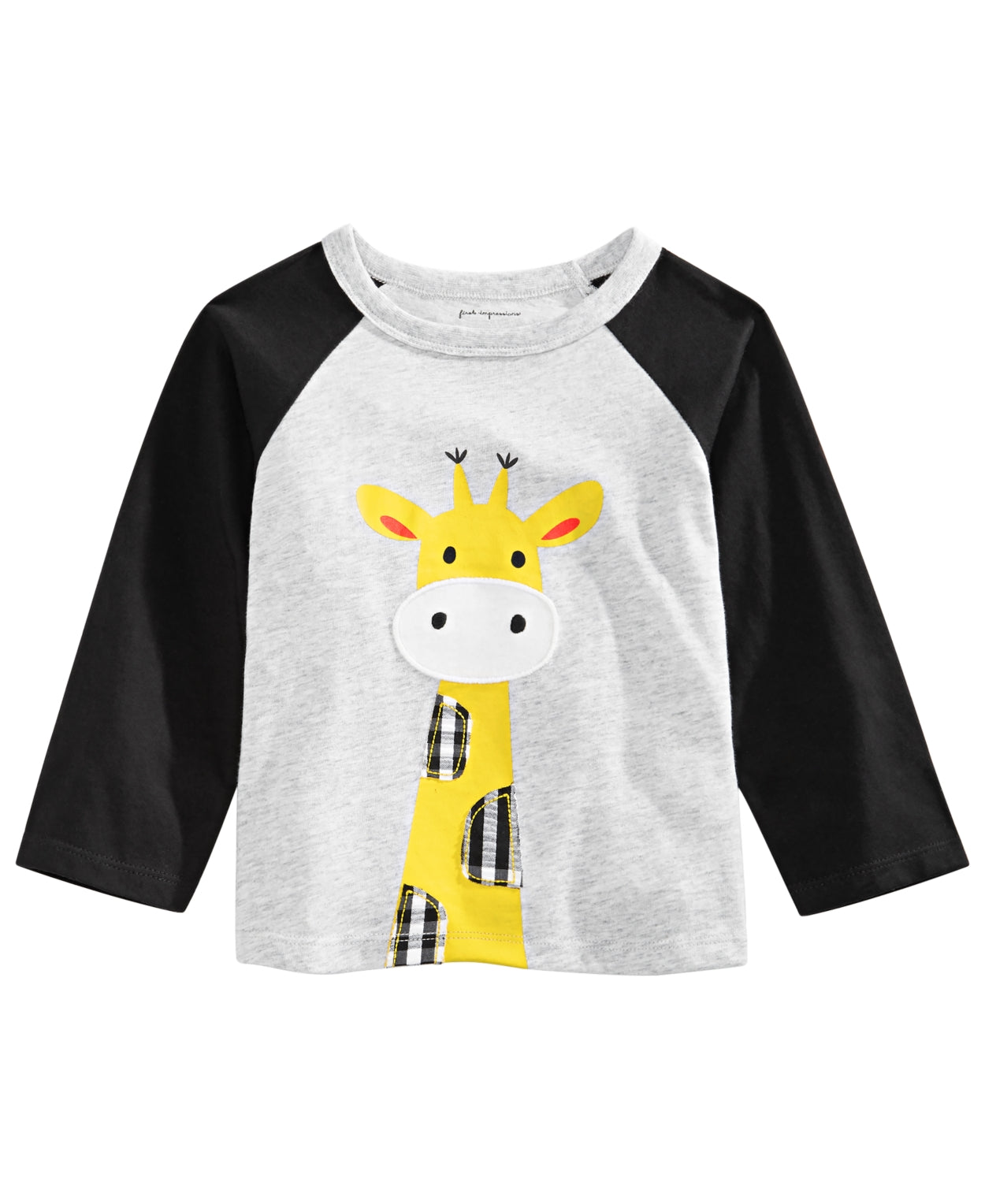 First Impressions Infant Boy's Giraffe Print T-shirt Gray Size 6-9MOS