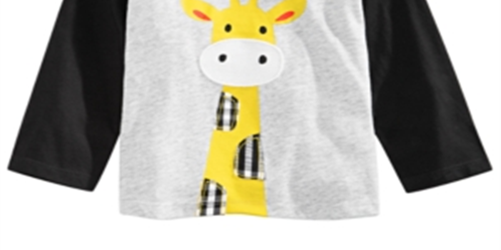 First Impressions Infant Boy's Giraffe Print T-shirt Gray Size 6-9MOS