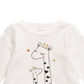 First Impressions Baby Girl's Cotton Giraffe Peplum Top White Size 3-6MOS