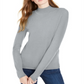 Maison Jules Women's Mock Neck Sweater Gray Size Large