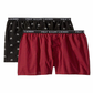 Ralph Lauren Little & Big Boy's 2 Pk Cotton Boxer Shorts Black/Red Size Small
