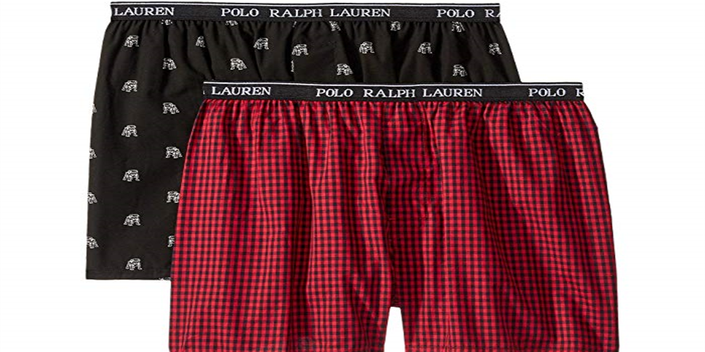 Ralph Lauren Little & Big Boy's 2 Pk Cotton Boxer Shorts Black/Red Size Small