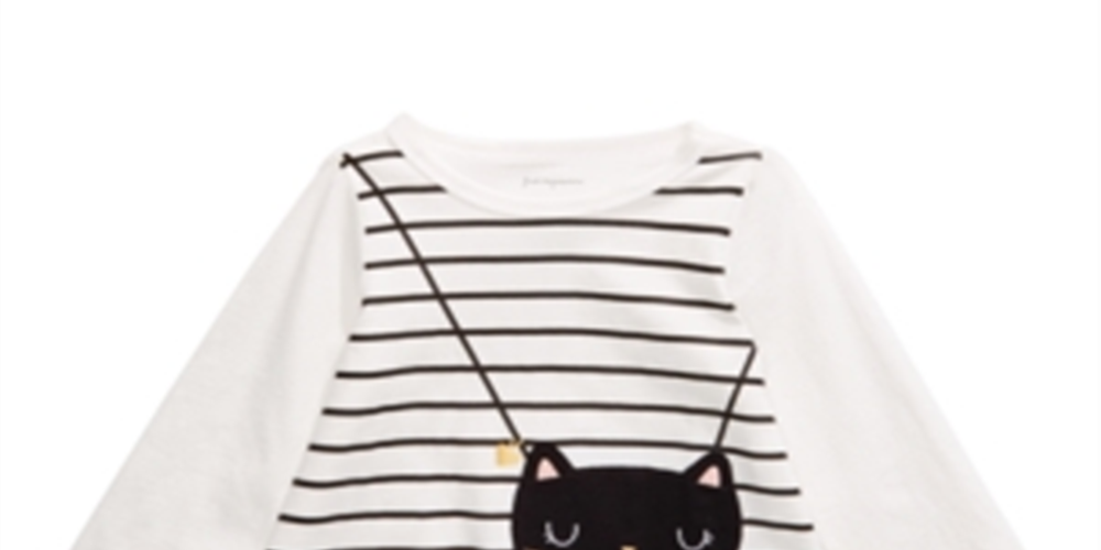 First Impressions Baby Girl's Cotton Cat Purse T-Shirt White Size 24MOS