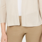 Alfani Women's Otto Textured 3/4 Sleeves Cardigan Sweater Brown Size Medium