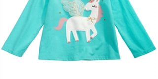 First Impressions Baby Girl's Unicorn Print Cotton T-Shirt Green Size 3-6MOS
