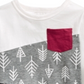 First Impressions Baby Boy's Cotton Long Sleeve Colorblocked T-Shirt White Size 12MO