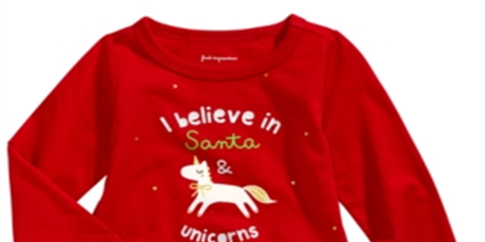 First Impressions Baby Girl's Unicorn Print Cotton T-Shirt Red Size 0-3MOS