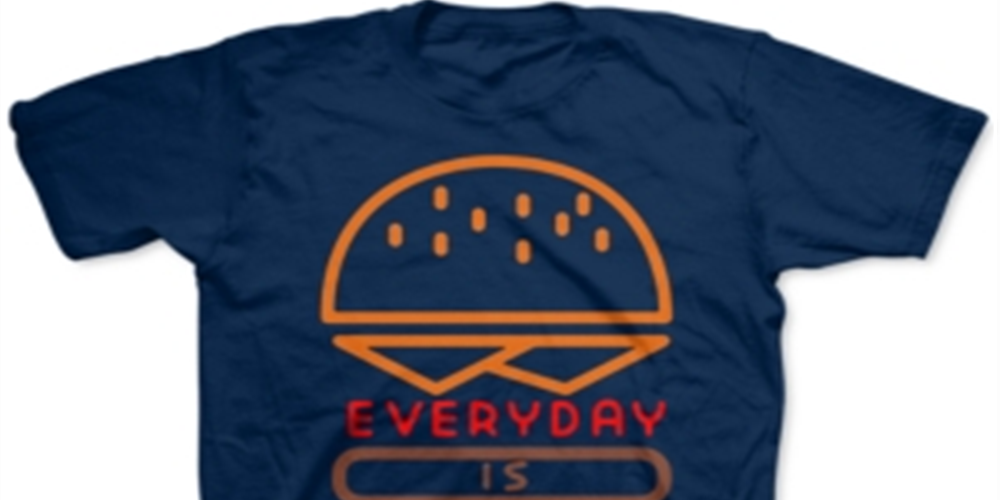 Jem Toddler Boy's Everyday Is Burger Day T-Shirt Blue Size 3