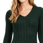 Jessica Howard Women's 3/4 Sleeve V Neck Short Fit Flare Dress Green Size X-Large