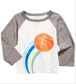First Impressions Baby Boy's Basketball Print T-Shirt White Size 3-6MOS