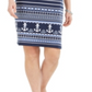 Karen Scott Women's Lace up Split Neck Dress Blue Size Small