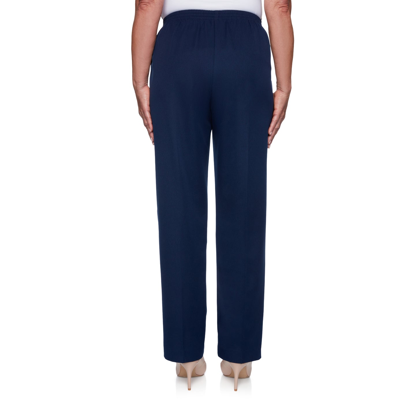 Alfred Dunner Women's Anchor's Away Pull on Pants Blue Size 6 Petite