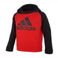Adidas Big Boy's Colorblocked Fleece Hoodie Red Size Small