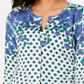 Charter Club Women's Floral Print Sparkle Cardigan Combo White / Green Size Medium