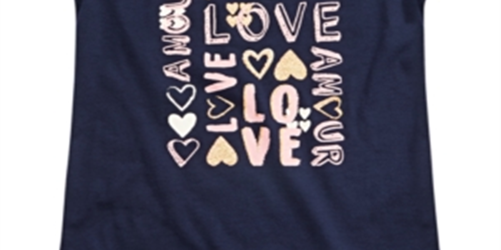 Epic Threads Little Girl's Love T-Shirt Blue Size 5