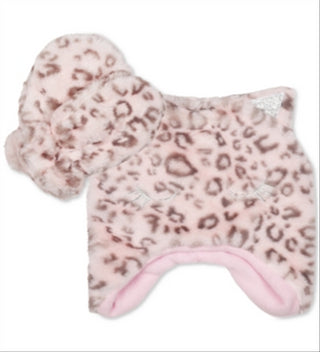 Fab Toddler Girl's 2 Pc Faux Fur Trapper Hat & Mittens Set Pink Size Regular