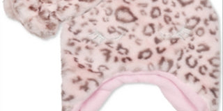 Fab Toddler Girl's 2 Pc Faux Fur Trapper Hat & Mittens Set Pink Size Regular