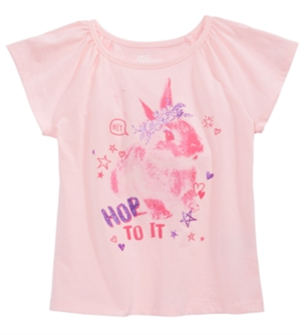 Epic Threads Toddler Girl's Hop to It T-Shirt Pink Size 2T