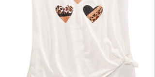 Epic Threads Big Girl's Side Tie Graphic Print T-Shirt White Size Medium