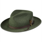Stetson Men's Layden Felt Fedora Cap Green Size -L