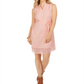 Style & Co Women's Textured Cotton Dress Pink Size Small