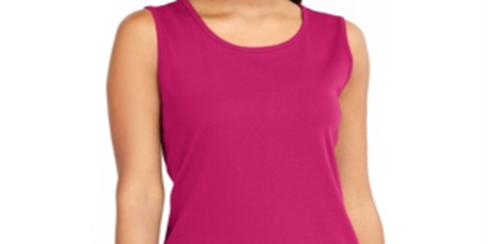 Karen Scott Women's Cotton Tank Top Chocolate Size Medium