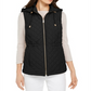 Charter Club Women's Woven Hooded Quilted Vest Black Size Small