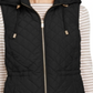 Charter Club Women's Woven Hooded Quilted Vest Black Size Small