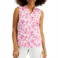 Charter Club Women's Toile Print Sleeveless Shirt Pink Size 18