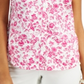 Charter Club Women's Toile Print Sleeveless Shirt Pink Size 18
