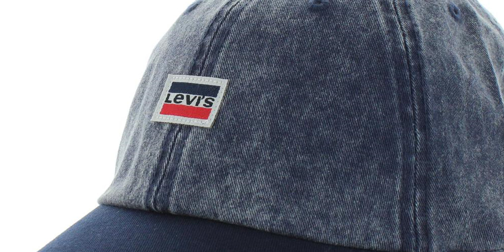 Levi's Men's Enzyme Wash Denim Logo Ball Cap Blue Size Regular