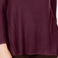 Style & Co Women's Pleated High Low Sweater Winestone Size Petite Large