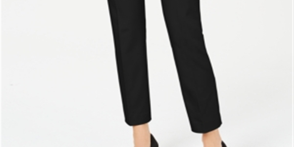 Alfani Women's Tummy Control Slim Leg Pants Black Size 2 Petite