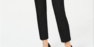 Alfani Women's Tummy Control Slim Leg Pants Black Size 2 Petite