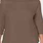 Karen Scott Women's Cotton Lace Trim Top Brown Size X-Small