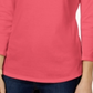 Charter Club Women's Pima Cotton Boat Neck Button Shoulder Top Red Size XX-Large