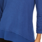 Style & Co Women's V Neck Chiffon Hem Top Blue Size Medium