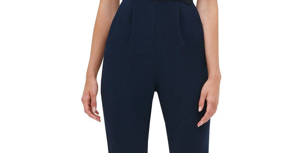 Tommy Hilfiger Women's Jumpsuit Knit Sleeveless Navy Size 8