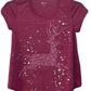 Style & Co Women's Holiday Graphic-Print Scoop Neck Top Pink Size Petite Small