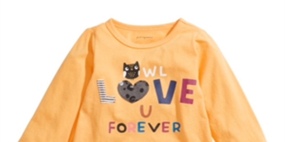 First Impressions Baby Girl's Owl Love U T-Shirt Yellow Size 3-6MOS