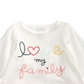 First Impressions Baby Girl's Family Print Cotton Peplum T-Shirt White Size 3-6MOS