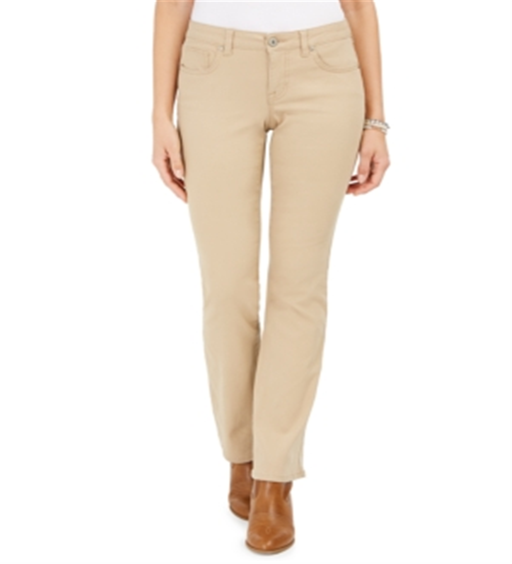 Style & Co Women's Tummy Control Bootcut Jeans Brown Size 14X4
