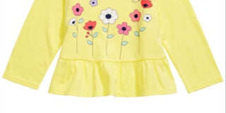 First Impressions Baby Girl's Cotton Floral Print T-Shirt Yellow Size 24MOS
