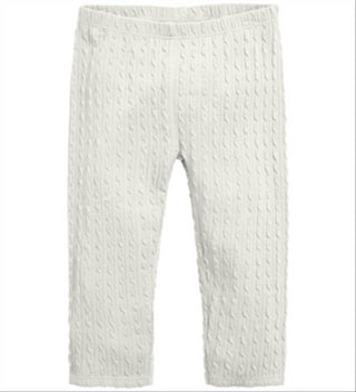 First Impressions Baby Girl's Textured Leggings White Size 24MOS
